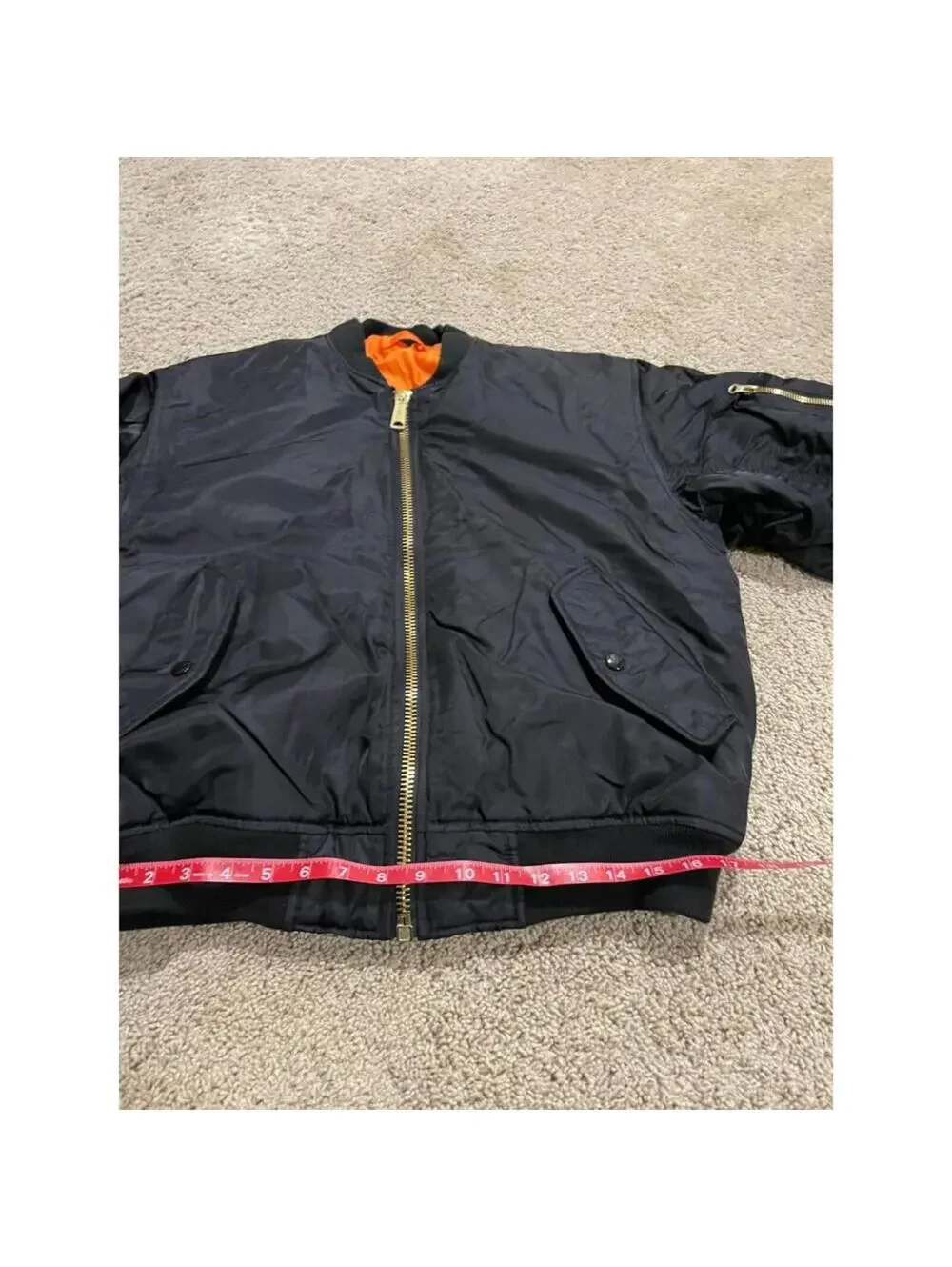 Military MA1 Flyer’s Man Intermediate USAF bomber Reversible Jacket Medium Black